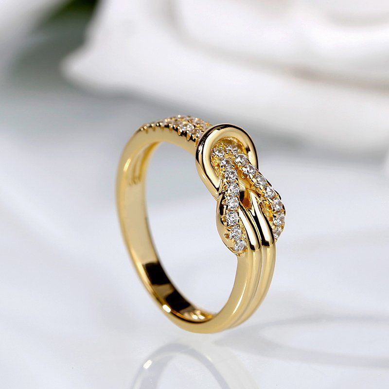 Rose Two-color Cross Love Girl Ring - Grocery