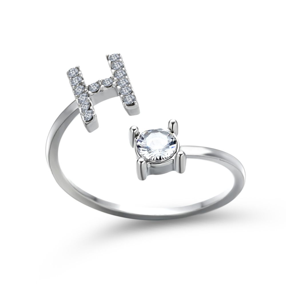26 Letter Ring Adjustable Open Ladies Rings - Grocery