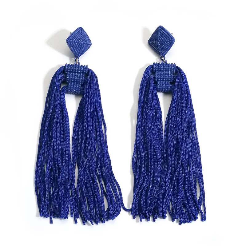 Bohemian Tassel Earrings Women's Long Vintage Temperament Accessories - Grocery