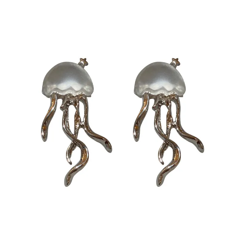 Creative Deep-sea Jellyfish Scrub Earrings - Grocery