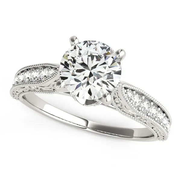 14k White Gold Antique Design Diamond Engagement Ring (1 5/8 cttw) - Grocery
