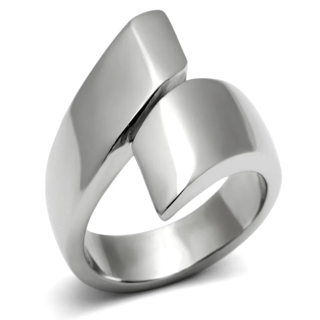 TK516 - High polished (no plating) Stainless Steel Ring with No Stone - Grocery