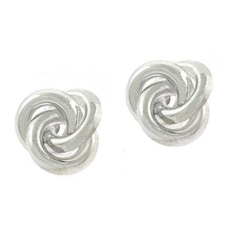Sterling Silver Love Knot Stud Earrings - Grocery