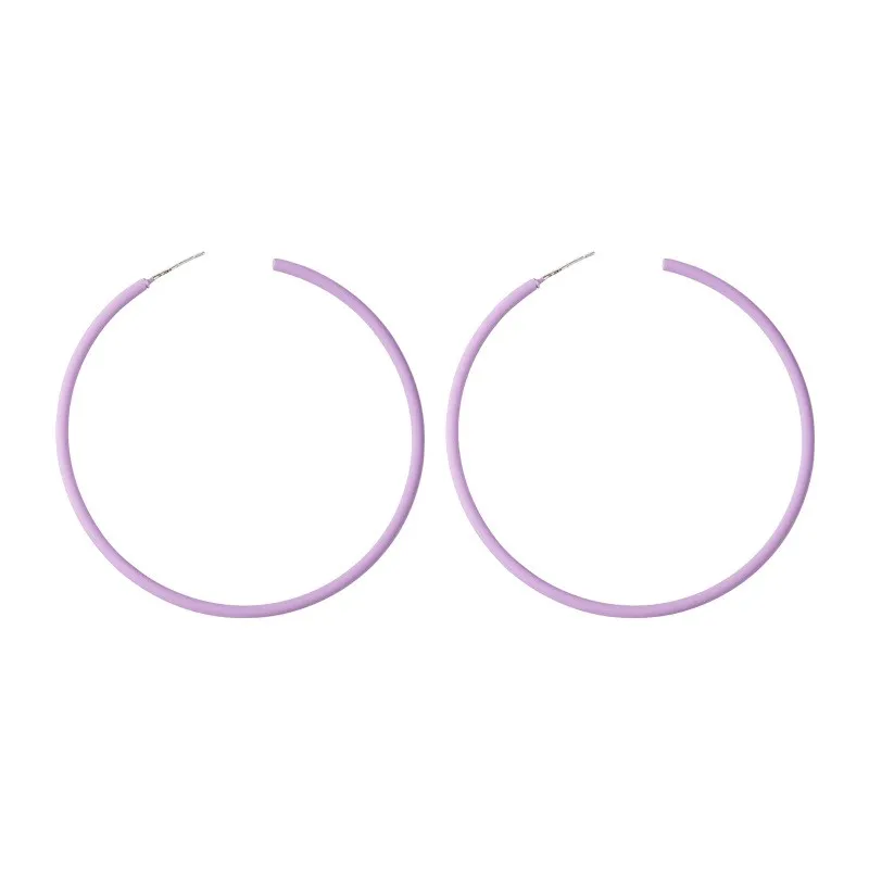 Women's Purple Simple Flower Earrings - Grocery