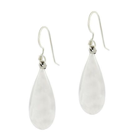 Sterling Silver Puffed Teardrop Earrings - Grocery