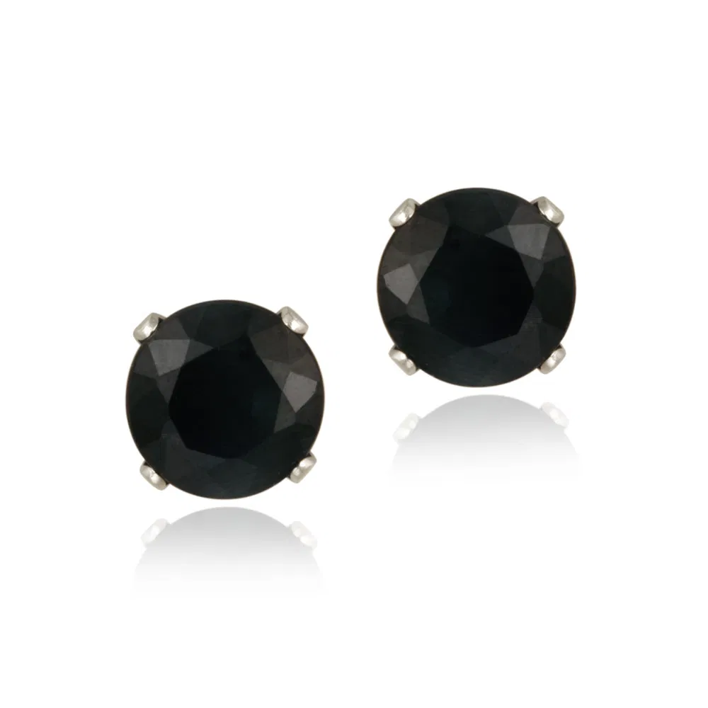 Sterling Silver 3.2ct Sapphire Stud Earrings, 7mm - Grocery