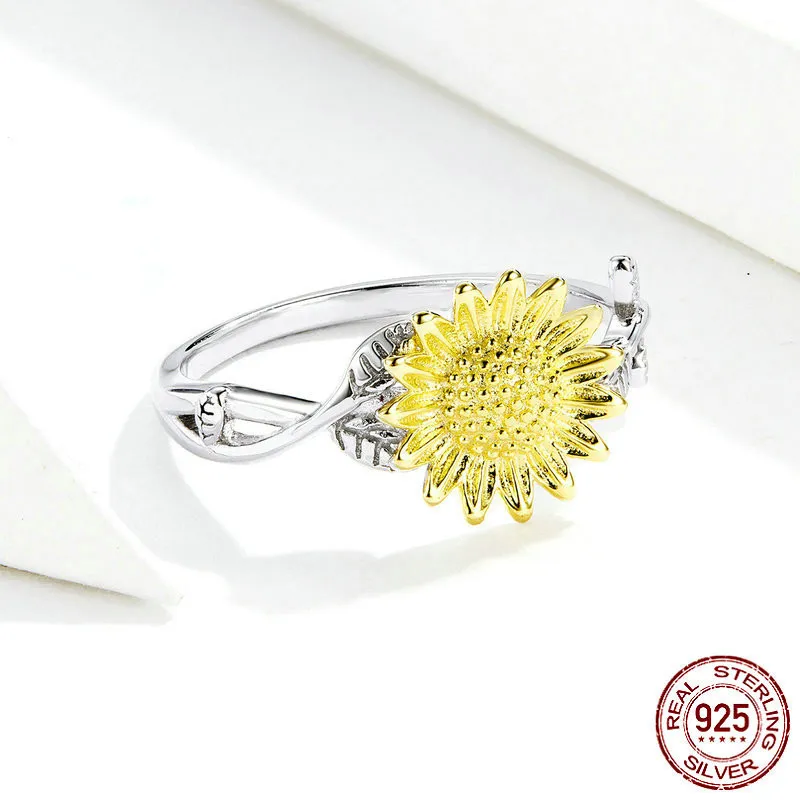 Sunflower Silver Ring Fashion Sunflower SCR596 - Grocery