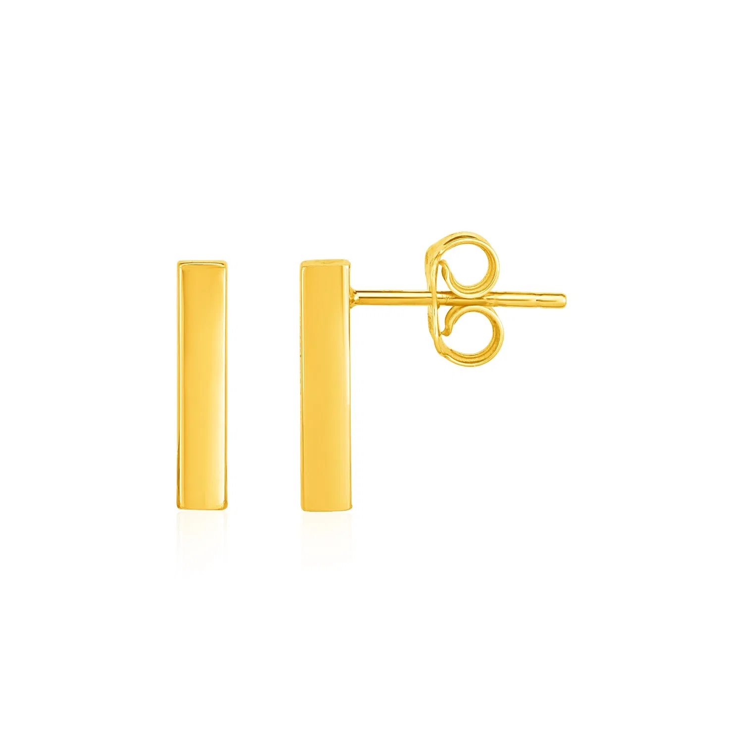 Bar Post Earrings in 14k Yellow Gold - Grocery