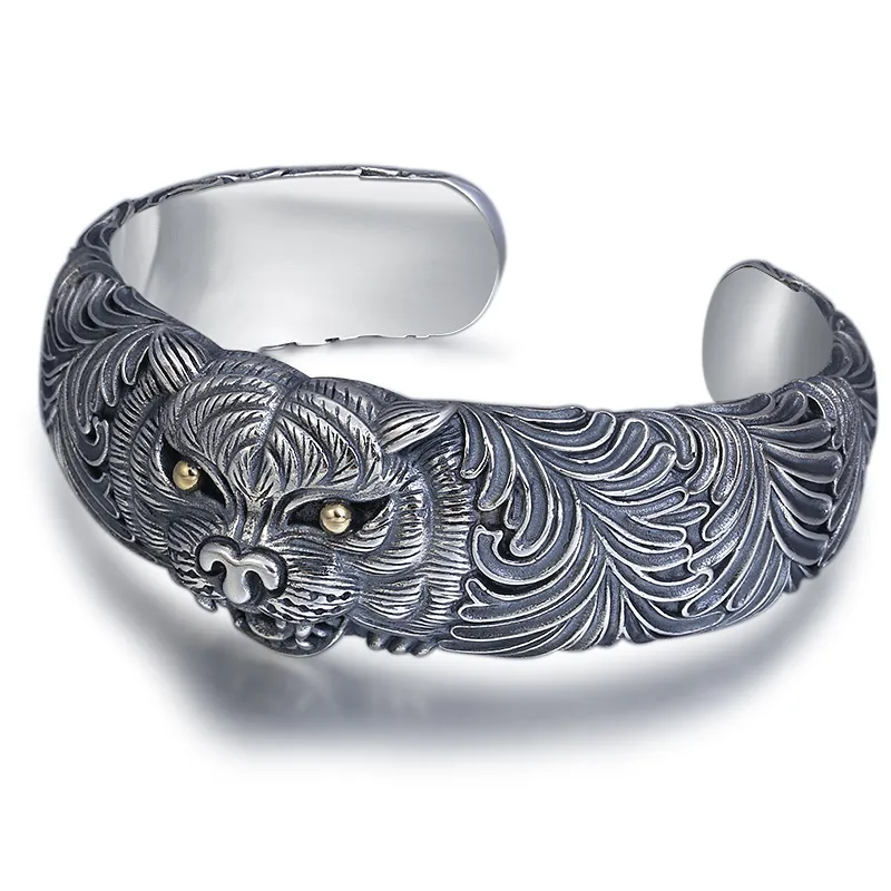 Domineering Personality Retro Tiger Head Bracelet - Grocery