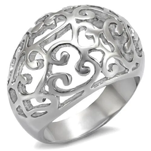 TK055 - High polished (no plating) Stainless Steel Ring with No Stone - Grocery