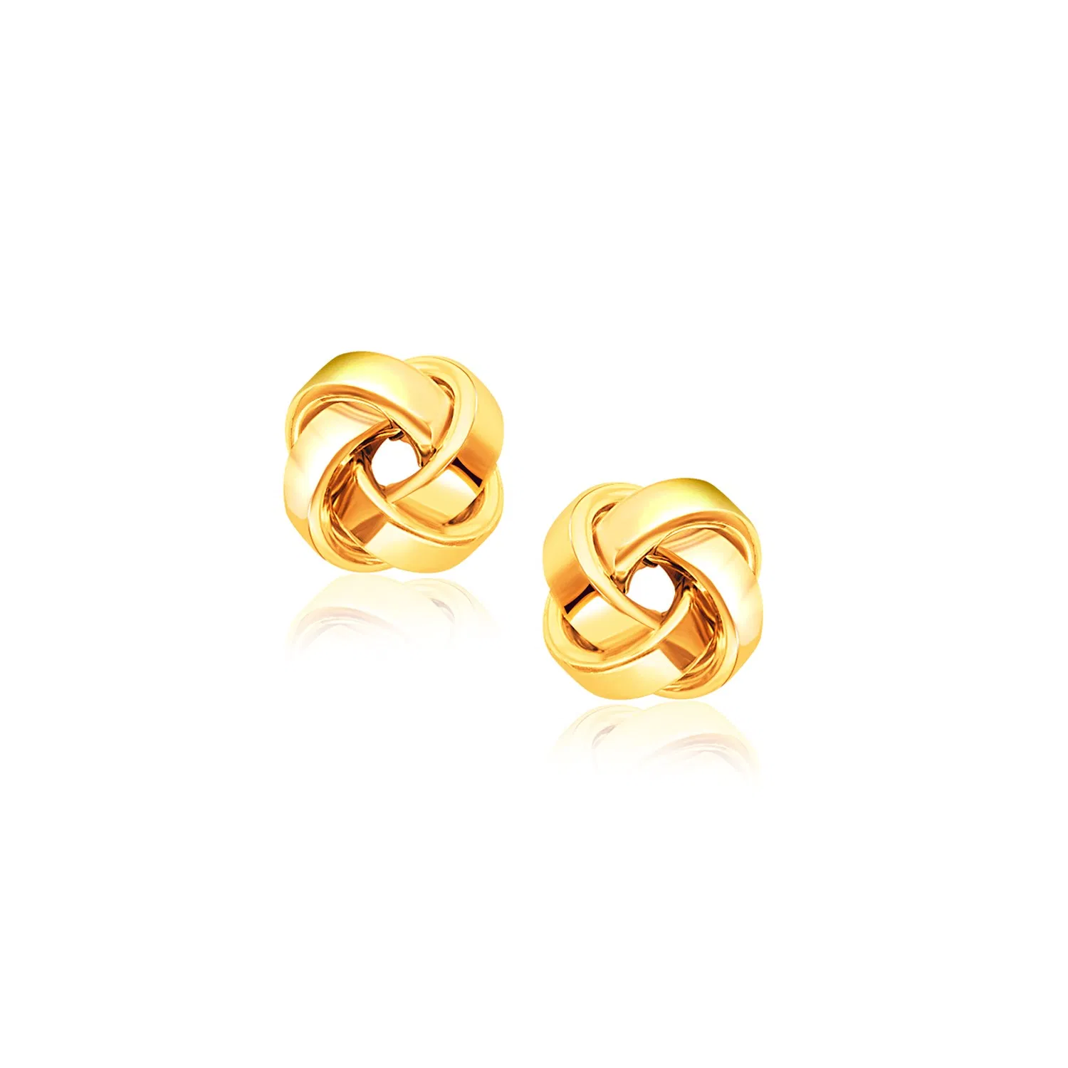 14k Yellow Gold Classic Love Knot Stud Earrings - Grocery