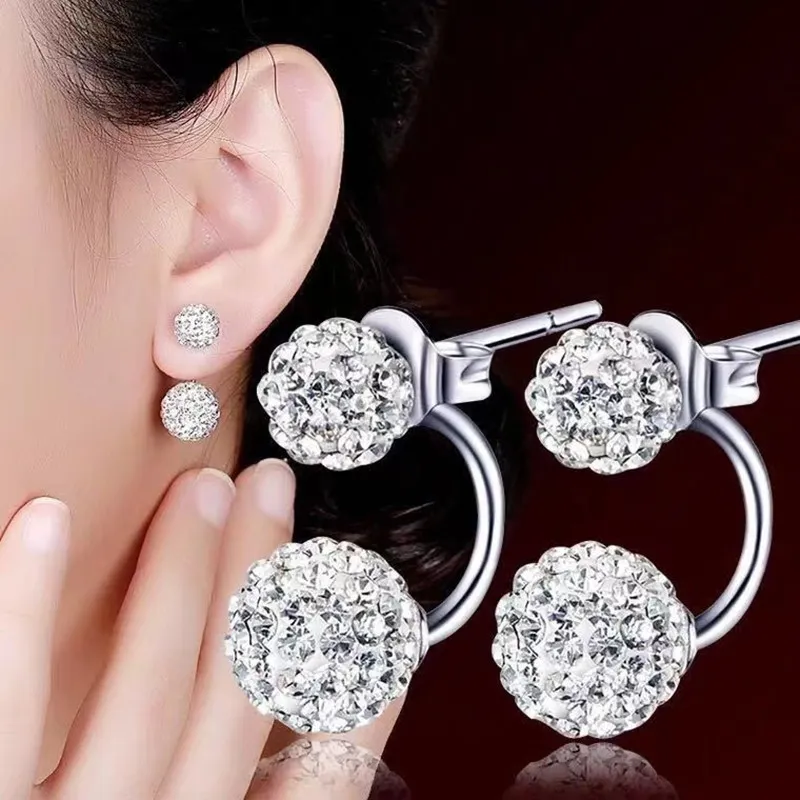 Shambhala Crystal Ball Stud Earrings - Grocery