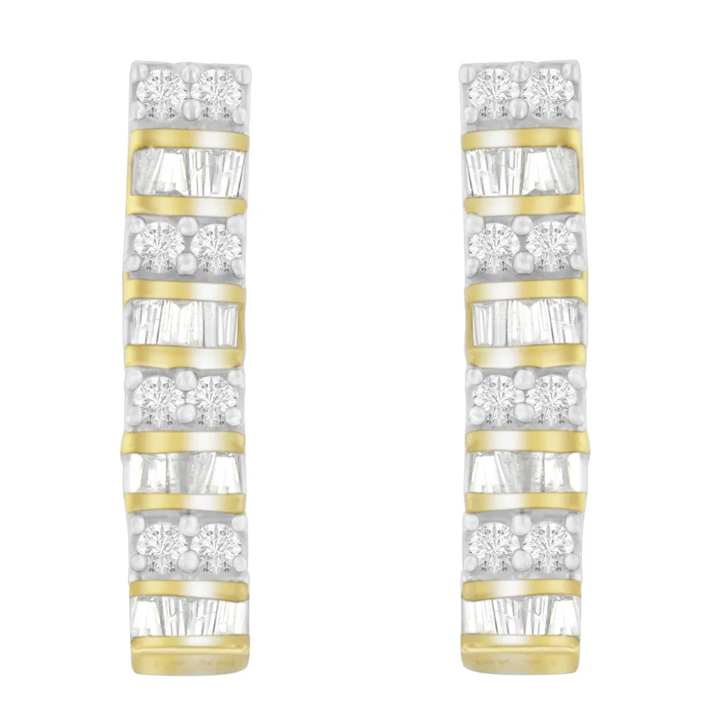 14K Yellow Gold 1 1/3 cttw Diamond Dangle Earrings (H-I, I1-I2) - Grocery