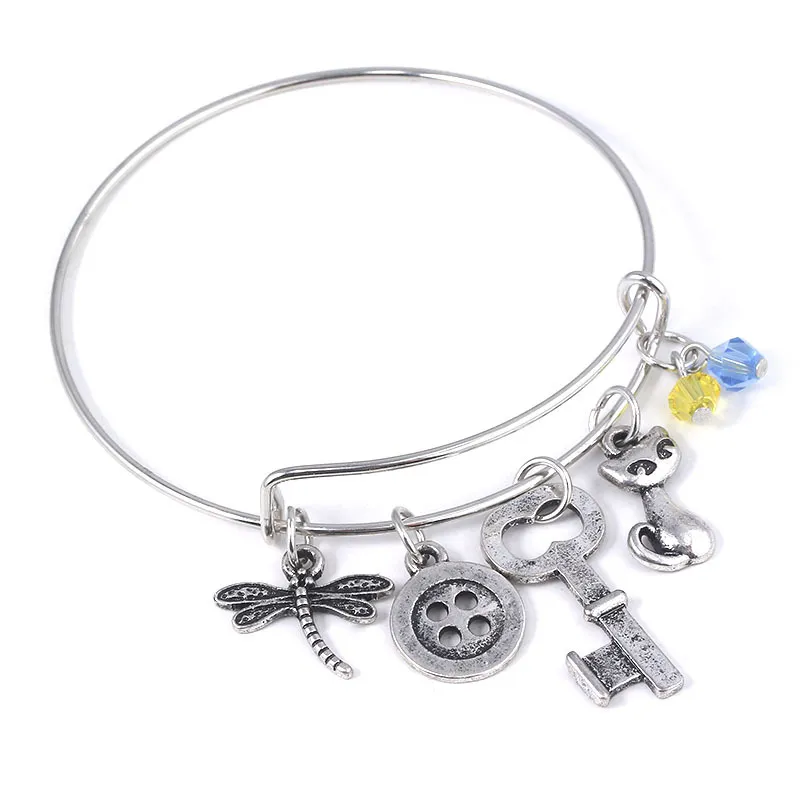 Retro Element Butterfly Cat Key Accessories Bracelet Halloween Gift Bracelet - Grocery