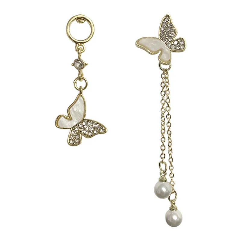 Delicate Butterfly Asymmetric Stud Earrings - Grocery