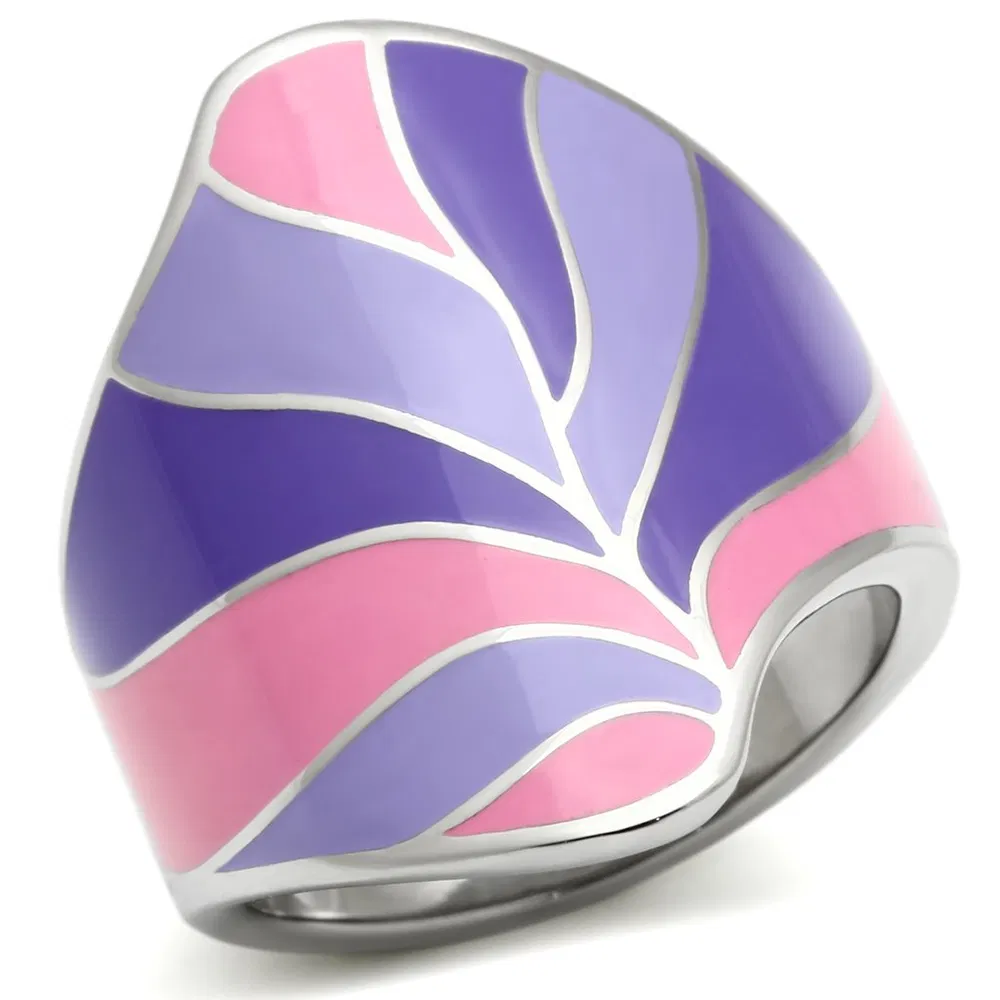 TK256 - High polished (no plating) Stainless Steel Ring with No Stone - Grocery