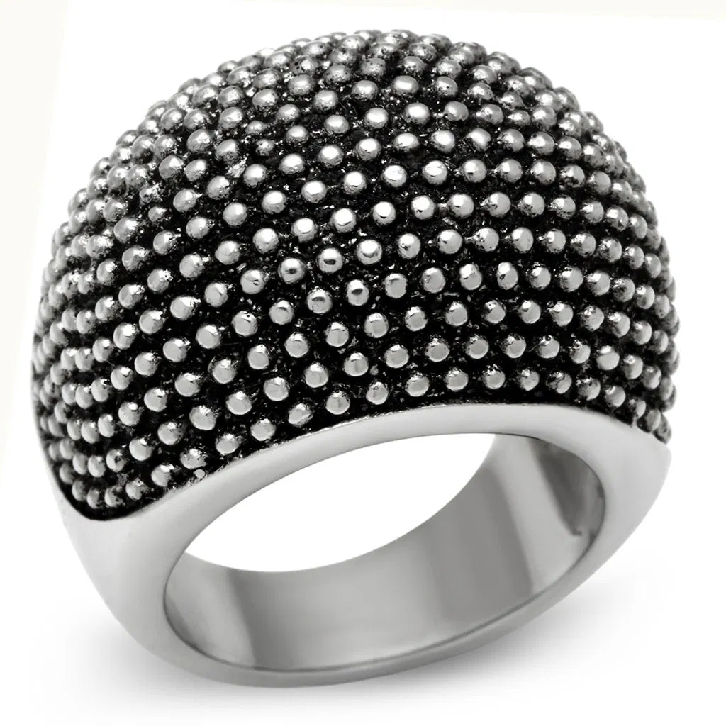 TK519 - High polished (no plating) Stainless Steel Ring with No Stone - Grocery