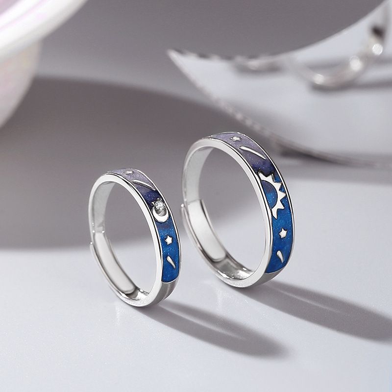 Original Design Of Sun Moon Couple Ring - Grocery