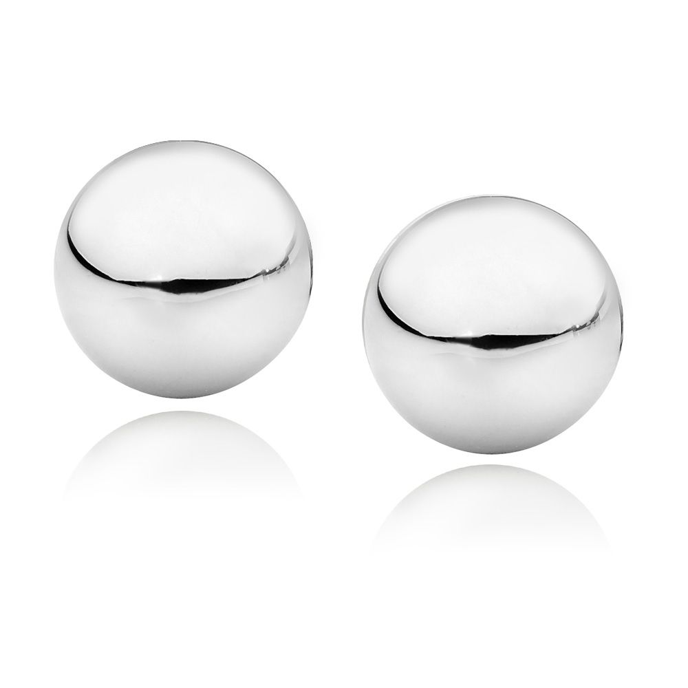 Sterling Silver 10mm Ball Stud Earrings - Grocery