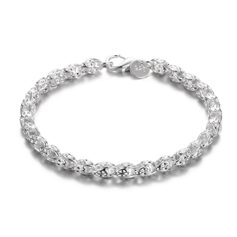 Ladies Men's Silver Plated Fashion Exquisite Vintage New Faucet Bracelet - Grocery