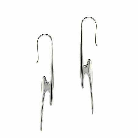 Sterling Silver Lightning Bolt Dangle Earrings - Grocery