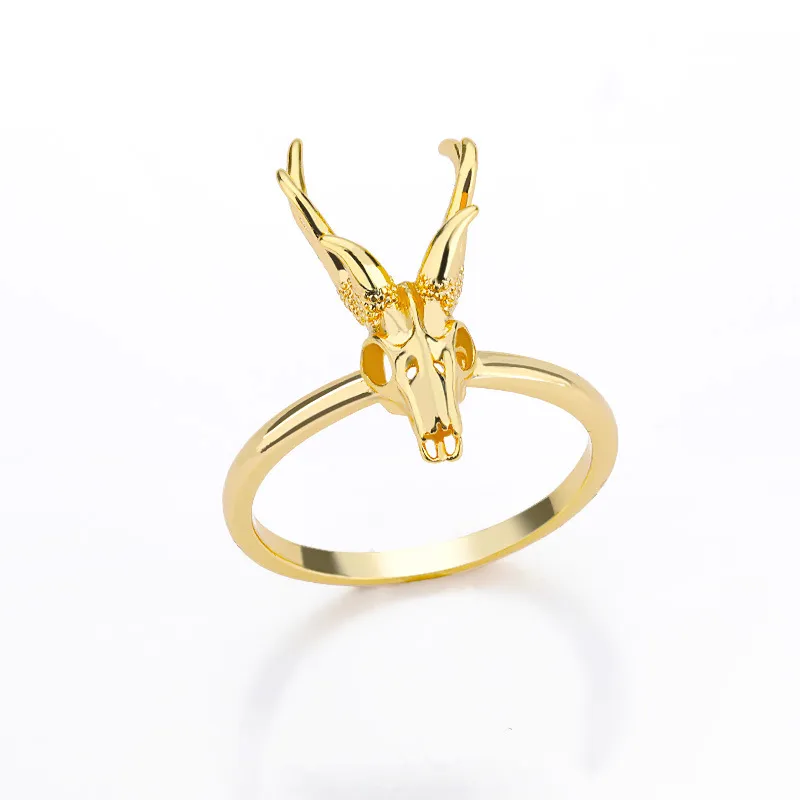 Antelope Skull Ring Personality For Men And Women Couples - Grocery
