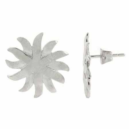 Sterling Silver Designer Sun Post Earring - Grocery