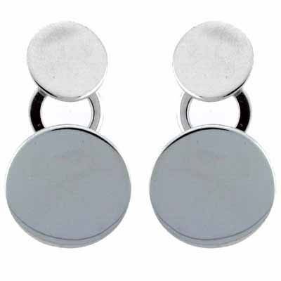 Sterling SIlver Circle Disc Earrings - Grocery