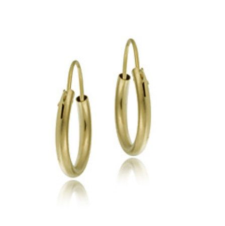 14k Gold Mini Endless Hoop Earrings - Grocery