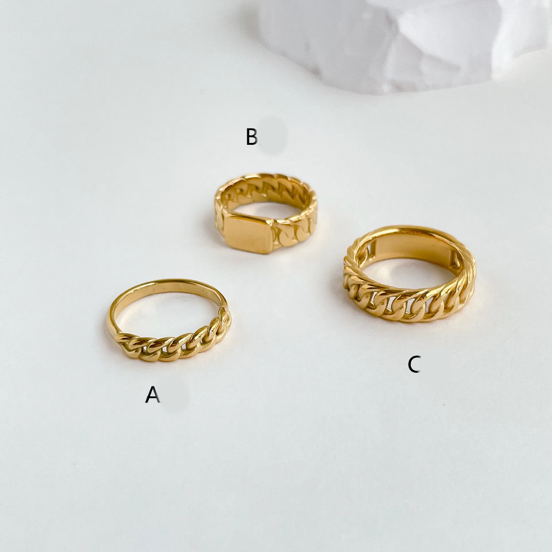 Women's Fashion Personality Chain Stitching Ring - Grocery