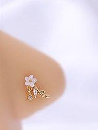 Nose Stud Flower European And America Piercing Ear Stud Nose Ring - Grocery