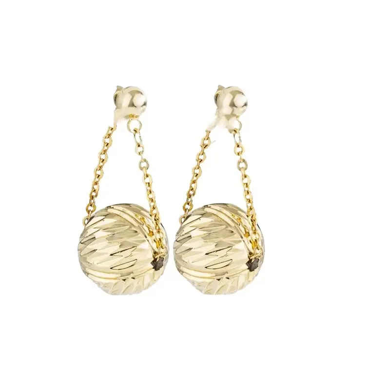Gold Simple Temperament Ball Earrings - Grocery