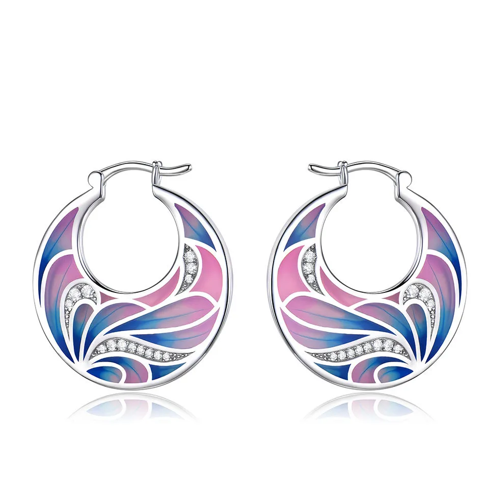 Women's Colorful Bud Drip Earrings With Enamel Glaze - Grocery