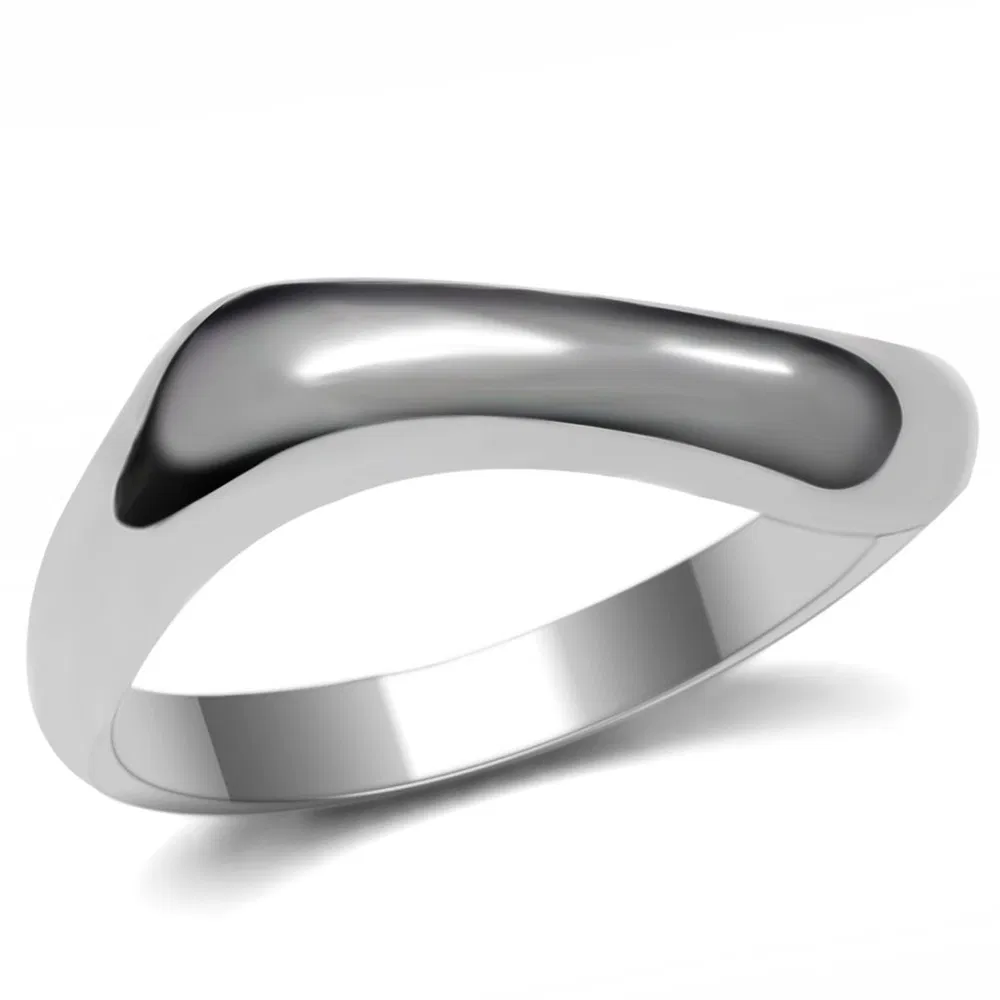 TK031 - High polished (no plating) Stainless Steel Ring with No Stone - Grocery