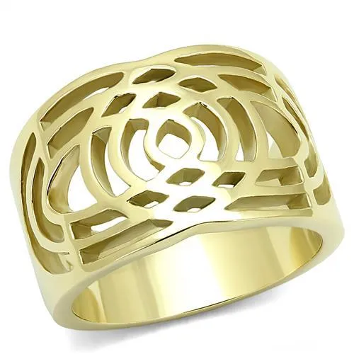 TK3119 - IP Gold(Ion Plating) Stainless Steel Ring with No Stone - Grocery