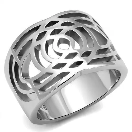 TK3039 - High polished (no plating) Stainless Steel Ring with No Stone - Grocery