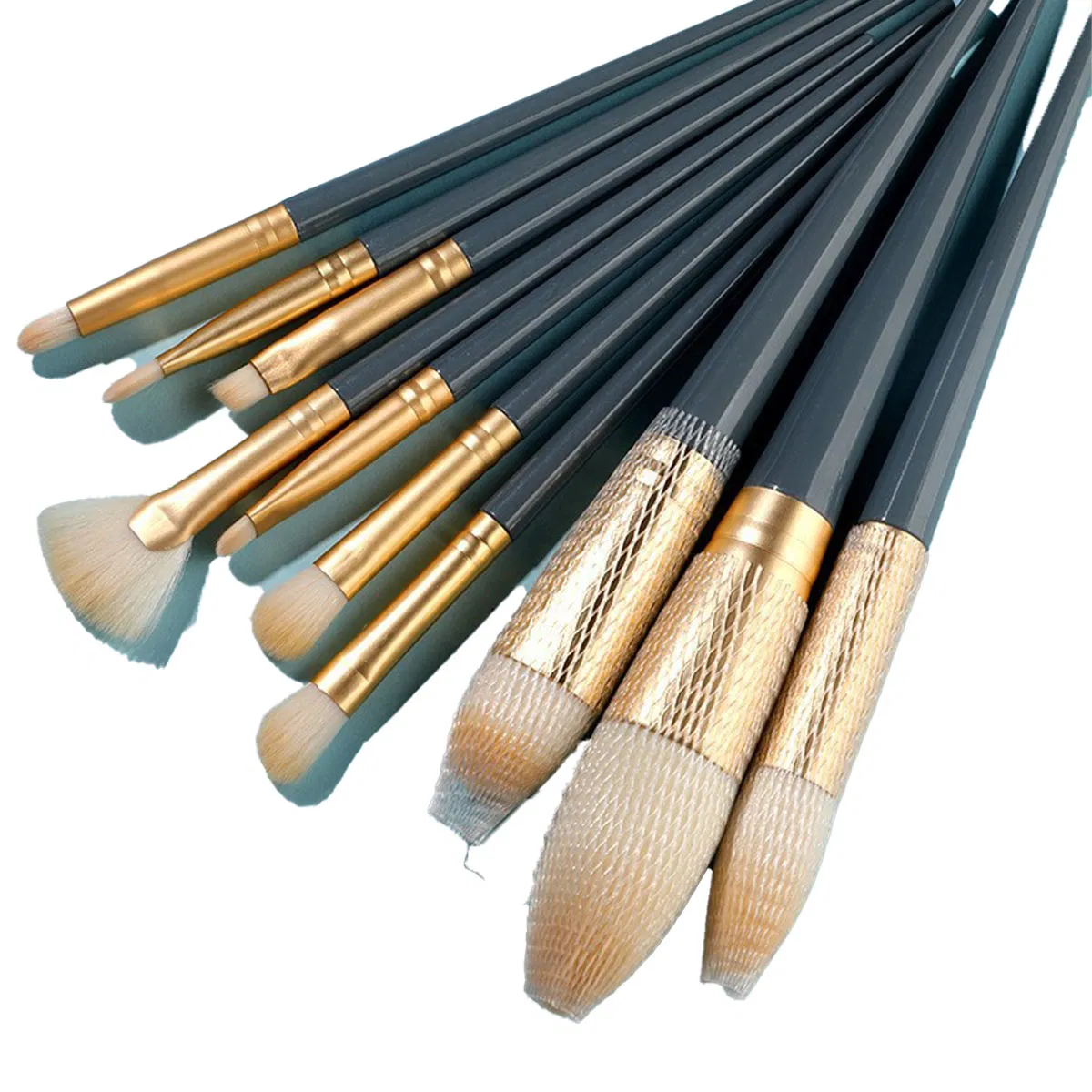 10 PCS Makeup Brush Set Beginner Eyeshadow Blush Brush Full Set Makeup Brushes Beauty Tools - Grocery