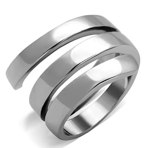 TK1519 - High polished (no plating) Stainless Steel Ring with No Stone - Grocery