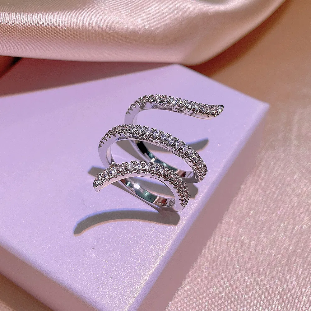Accessories Geometrically Wrapped Zircon Ring - Grocery