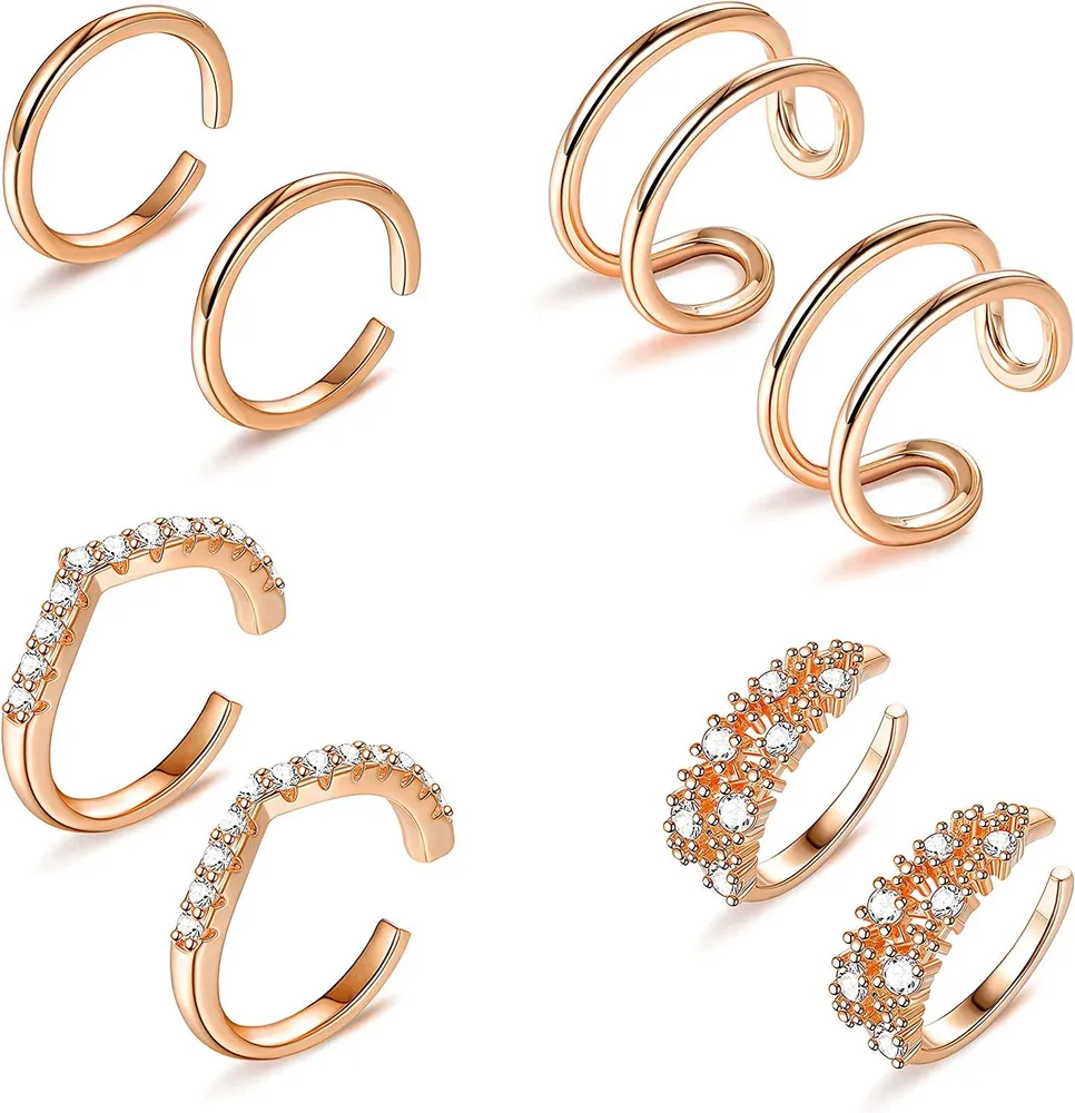 Cuff Earrings for Women Men Wrap Earrings Non Pierced Cartilage Conch Clip On Earrings - Grocery