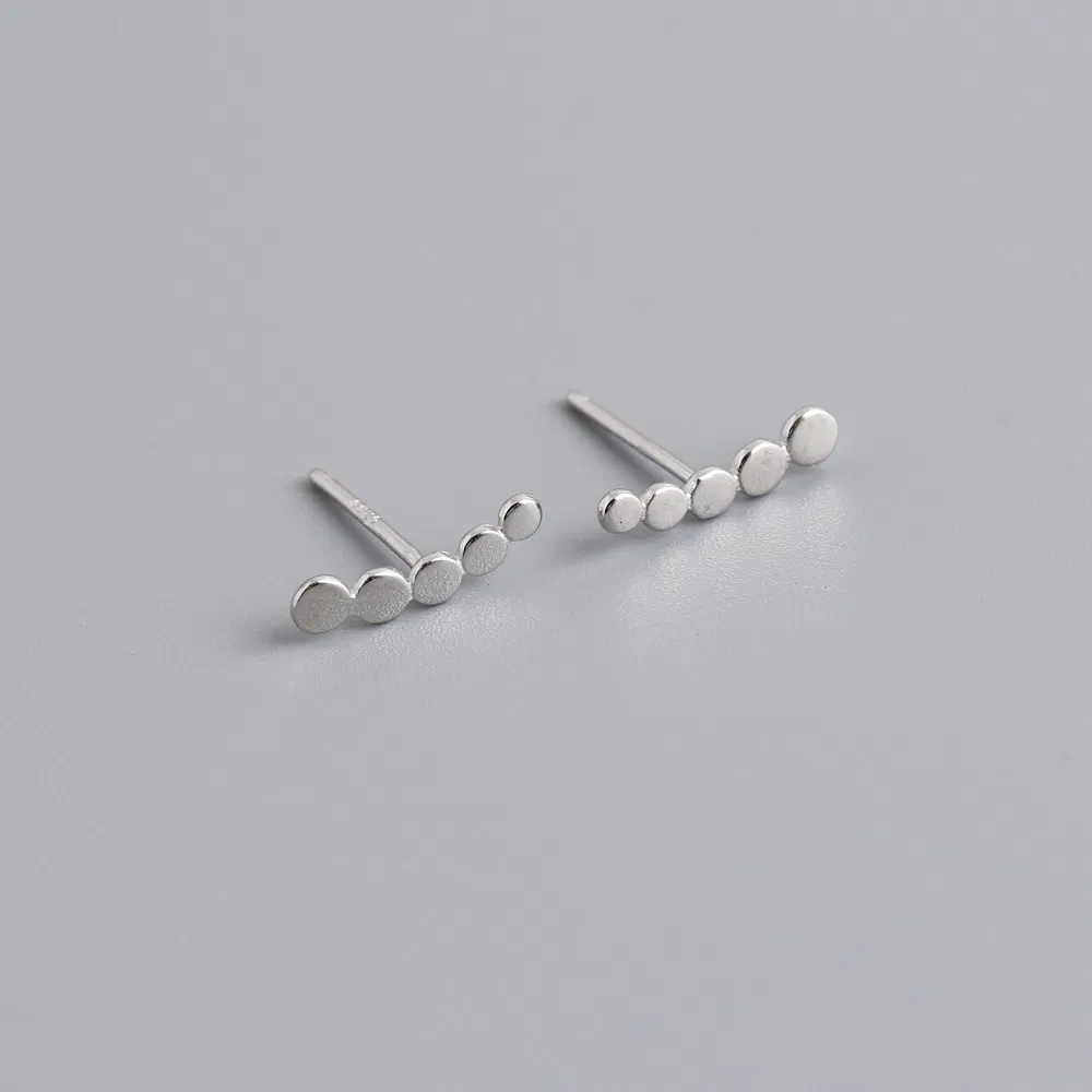 Simple Round Point S925 Sterling Silver Earrings - Grocery