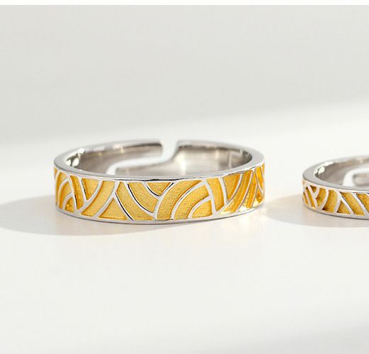 Ins Wind Blowing Wheat Wave Couple Ring - Grocery