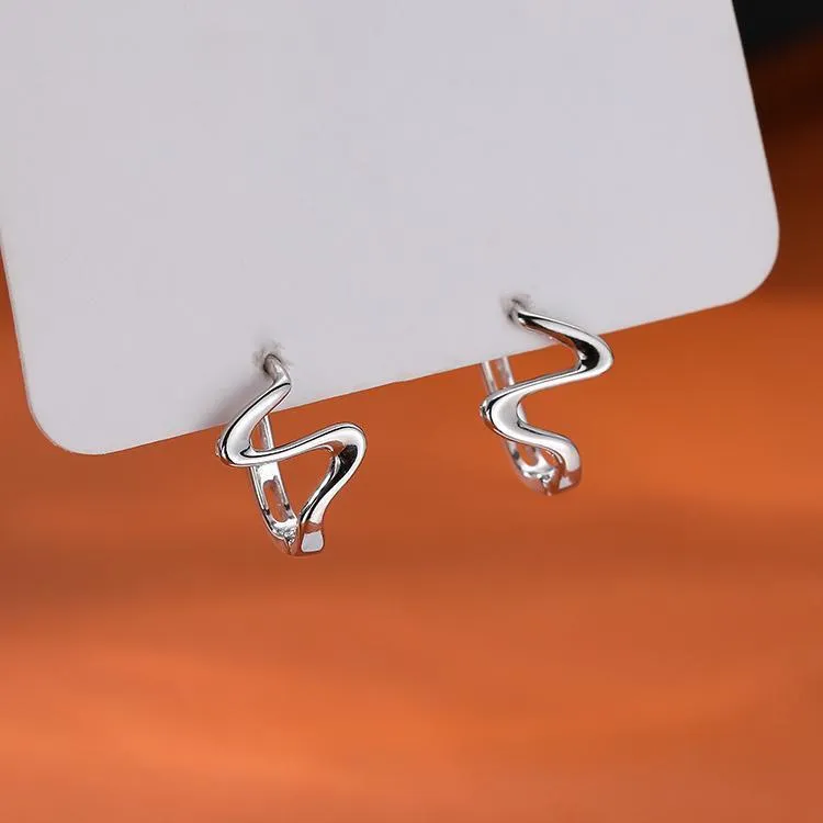 Women's Wavy Minority Design Advanced Ear Studs - Grocery