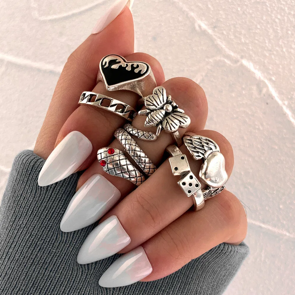 Tearful Eyes Love Ring Set Three Pieces - Grocery