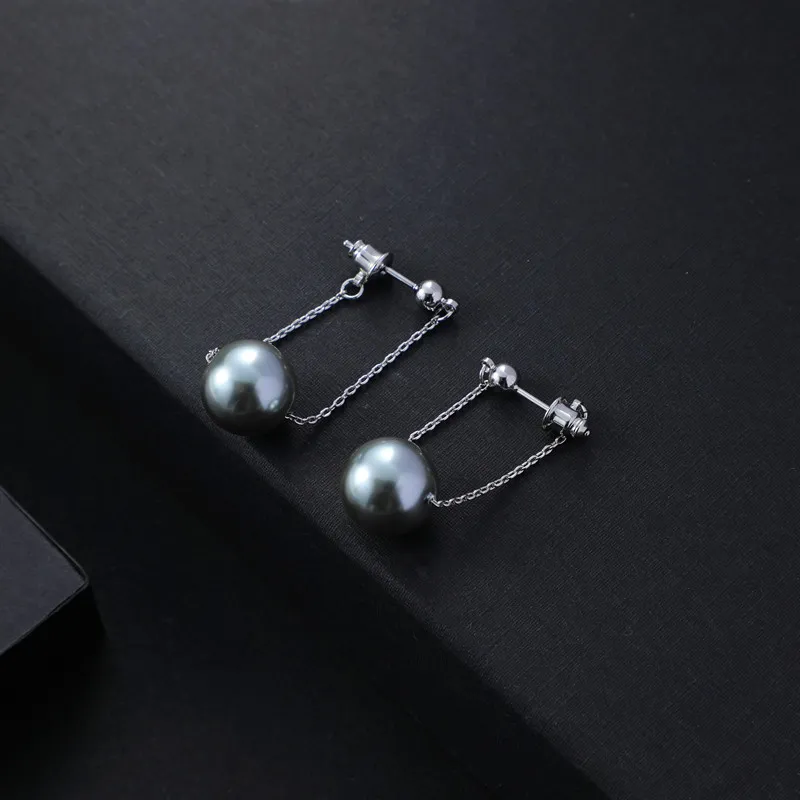 Women's Fashion Temperament Long Chain Design Pearl Earrings - Grocery