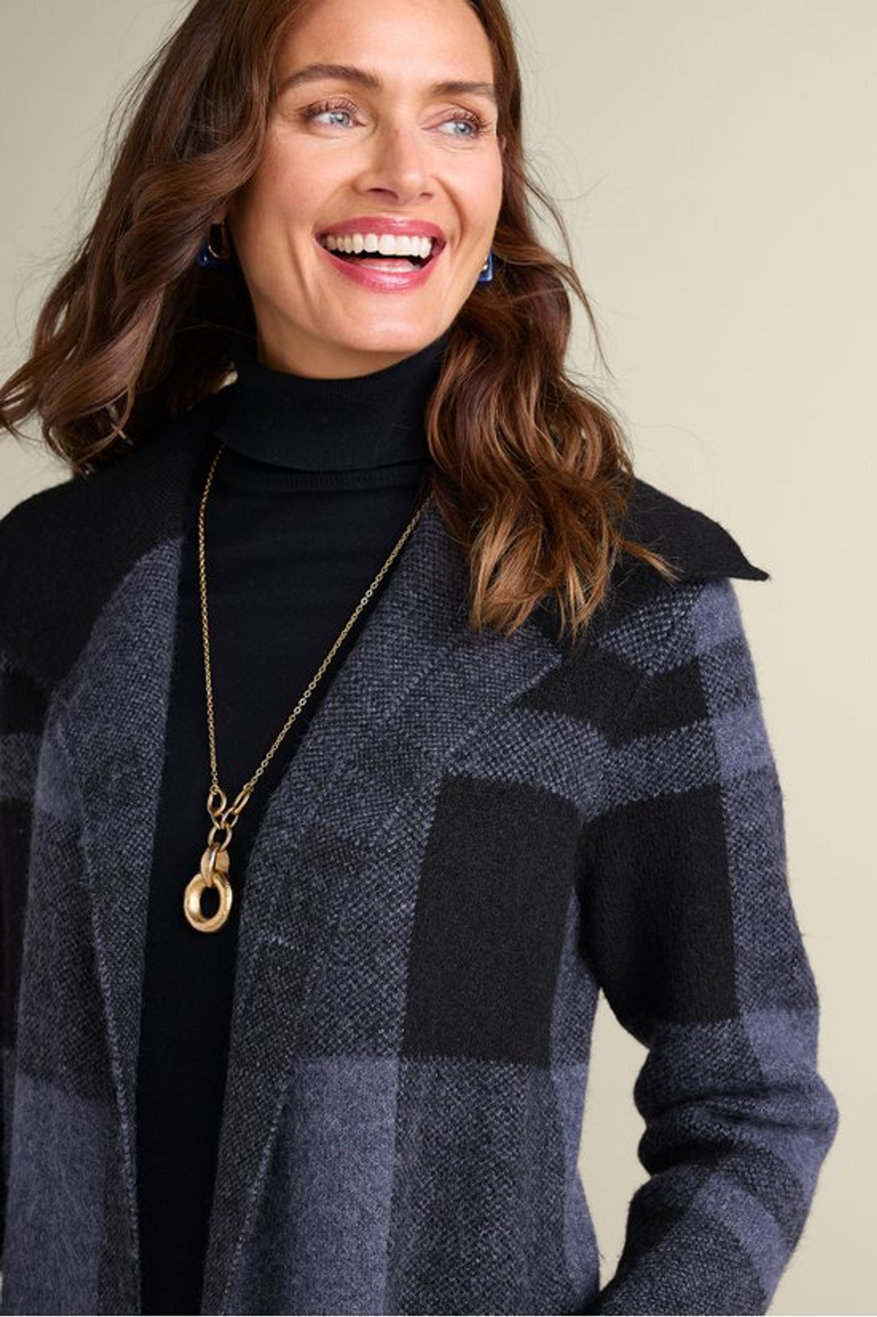 Posh Plaid Cardigan - Soft Surroundings Outlet