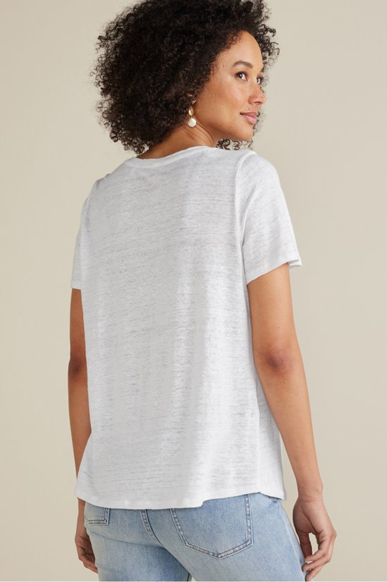 Aubrey Linen Slub Tee - Soft Surroundings Outlet