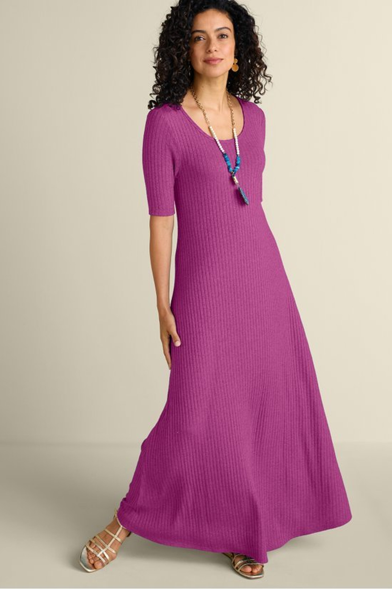 Textured Short Sleeve Santiago Dress - Soft Surroundings Outlet