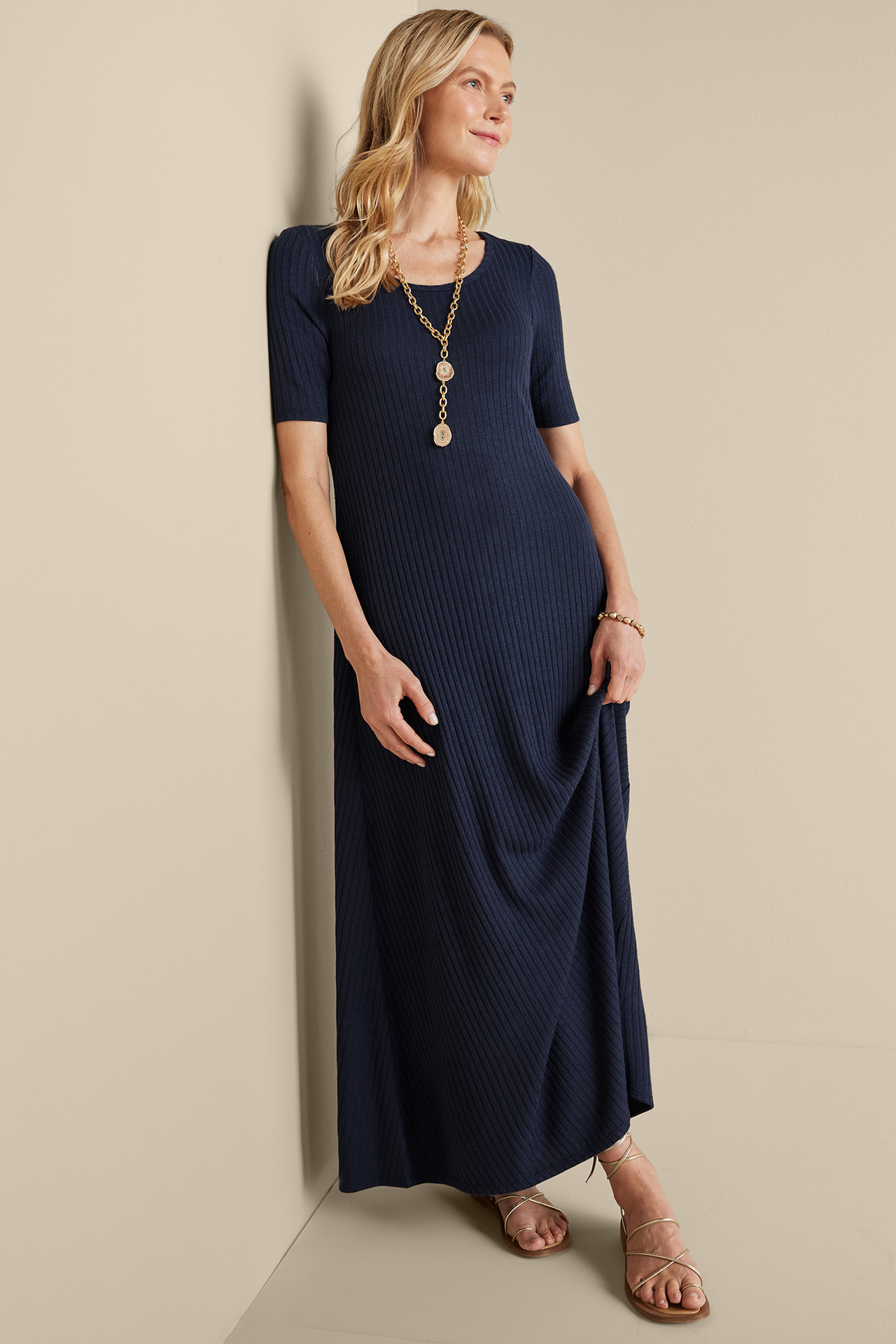 Textured Short Sleeve Santiago Dress - Soft Surroundings Outlet