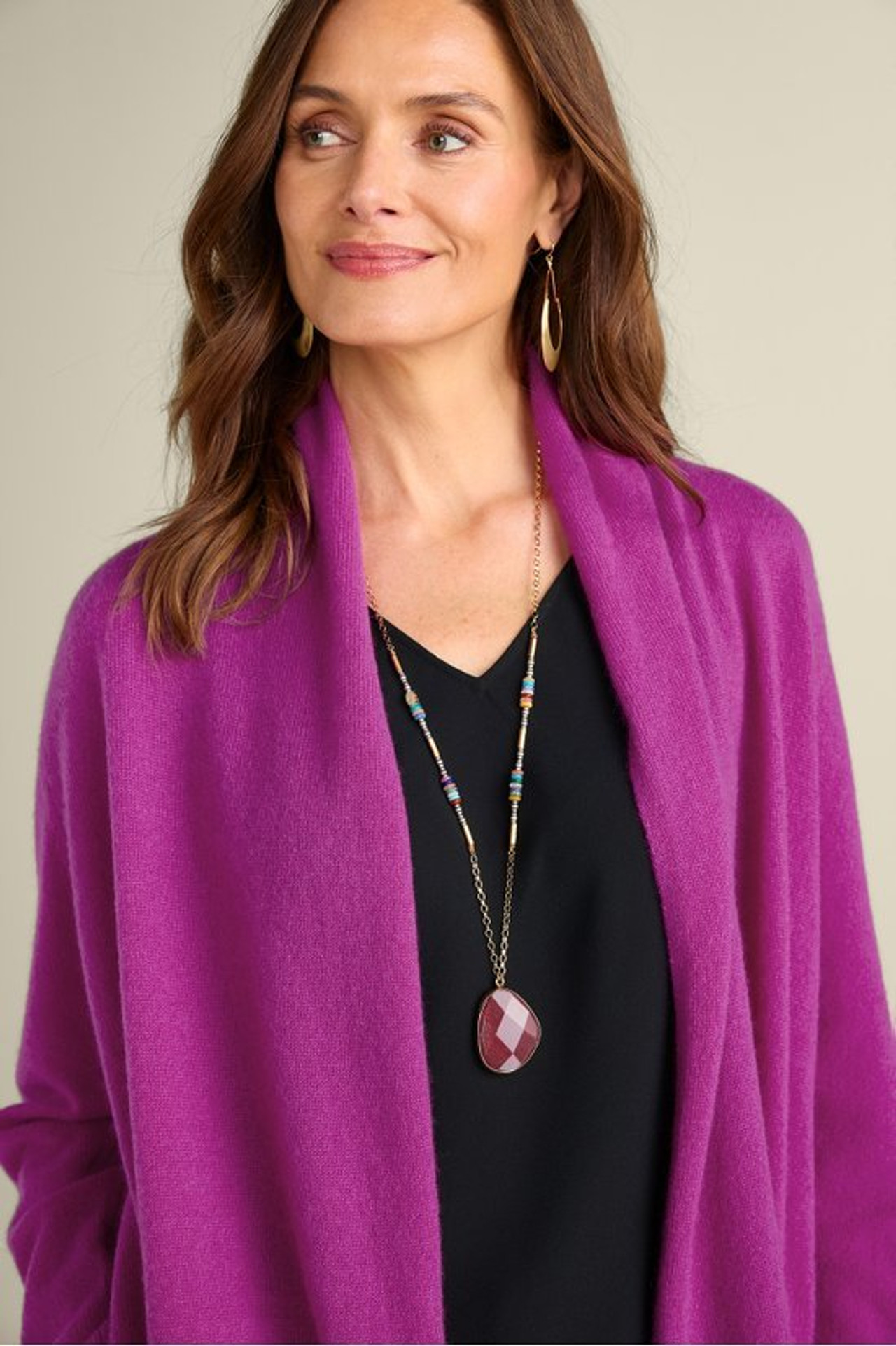 Izzy Cashmere Long Cardigan - Soft Surroundings Outlet